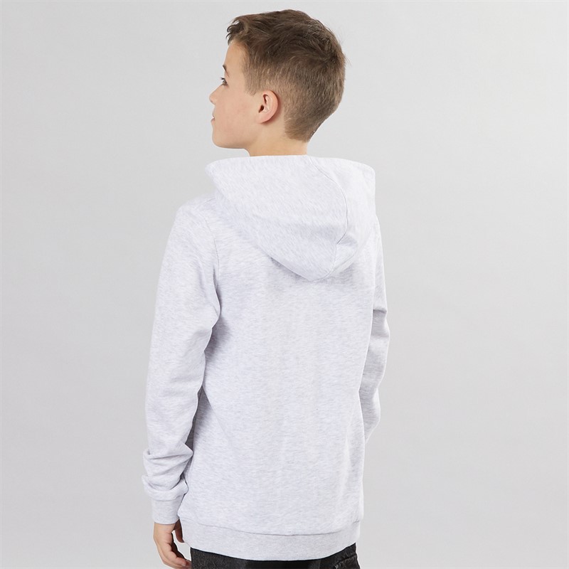 JACK & JONES Boys Logan Print Hoodie White Melange