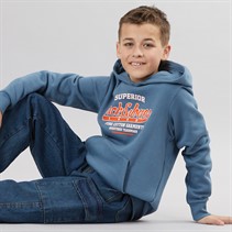 JACK & JONES Boys Logo Hoodie Oceanview