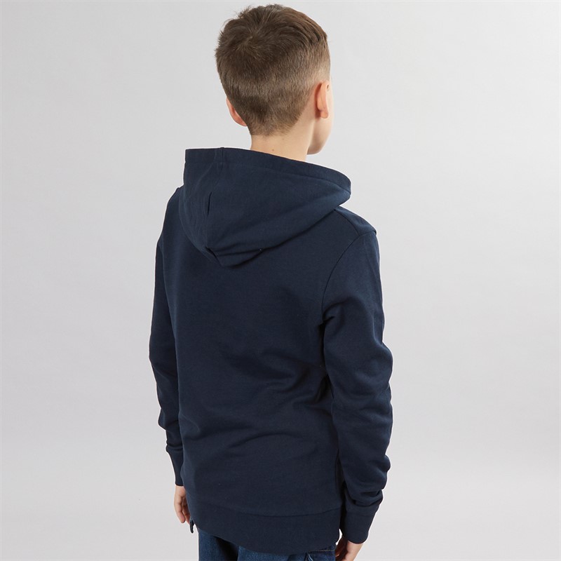 JACK & JONES Boys Bryan Corp Logo Hoodie Sky Captain