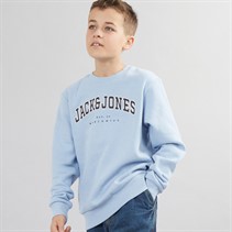 JACK & JONES Boys Caleb Varsity Sweatshirt Chambray Blue
