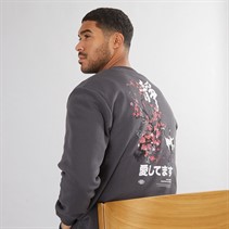JACK & JONES Mens Bradley Culture Sweatshirt Asphalt
