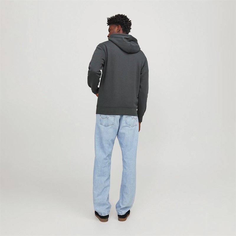 JACK & JONES Mens Vesterbro Hoodie Iron Gate