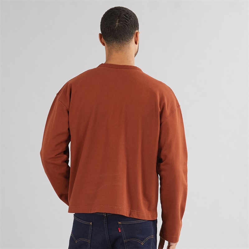 JACK & JONES Mens Austin Sweatshirt Brandy Brown