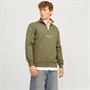 JACK & JONES Mens Vesterbro 1/4 Sweatshirt Kalamata
