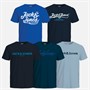 JACK & JONES Junge Fünfer Pack T - Shirts Skyway