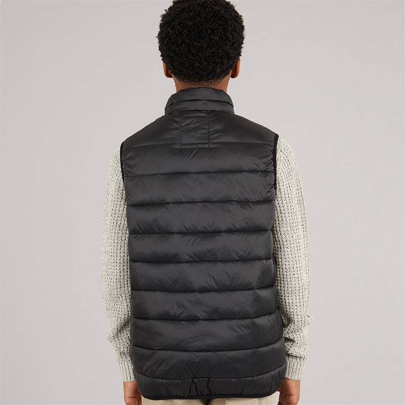 JACK & JONES Boys Wilson Puffer Gilet Black
