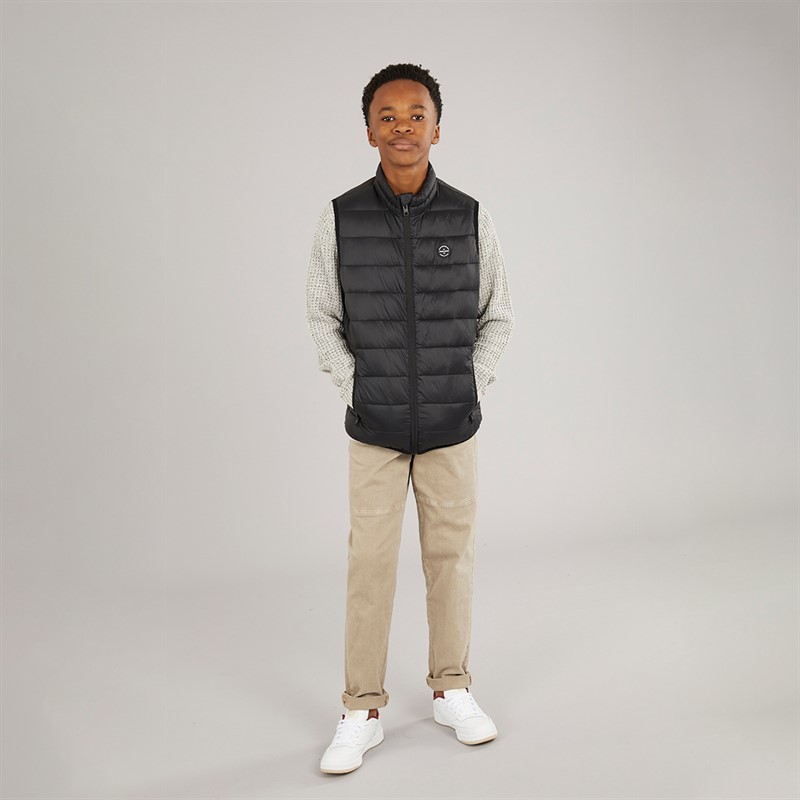 JACK & JONES Boys Wilson Puffer Gilet Black