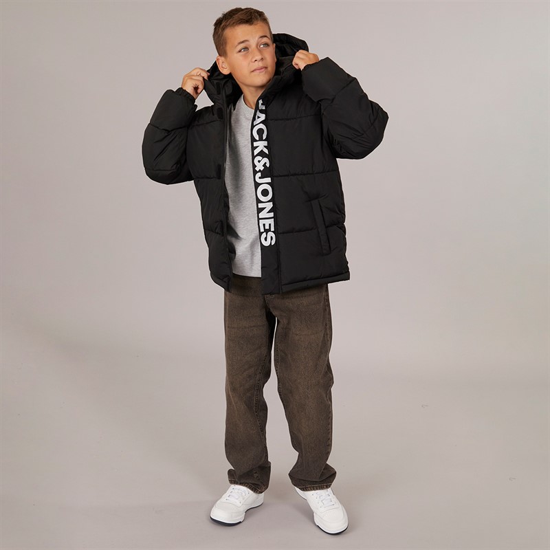 JACK & JONES Boys Haste Puffer Jacket Black