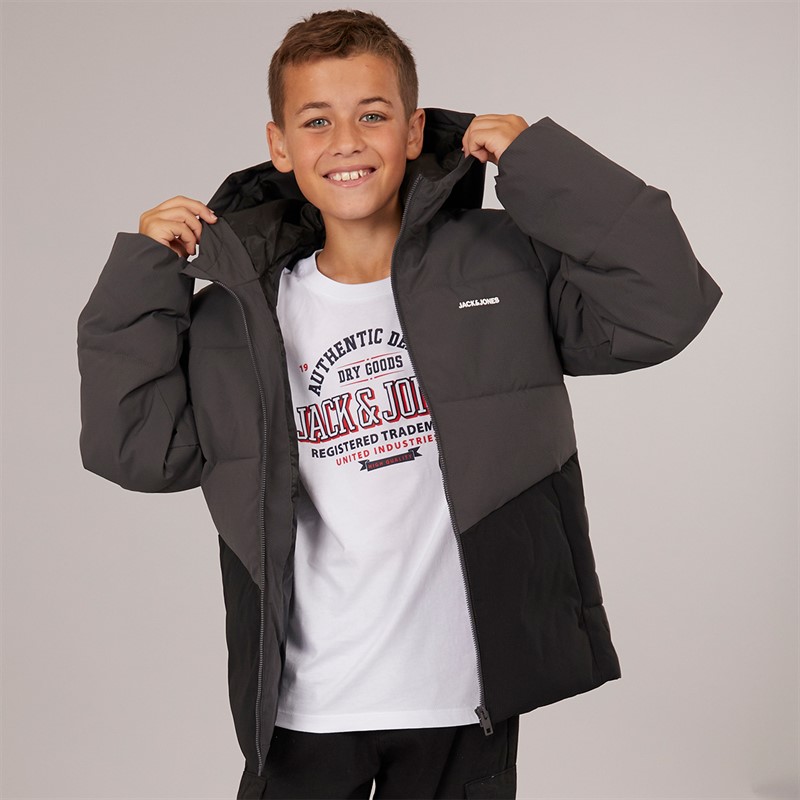 JACK & JONES Junge Brady Steppjacke Asphalt