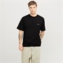 JACK & JONES Mens Split Back Crew Neck T-Shirt Black