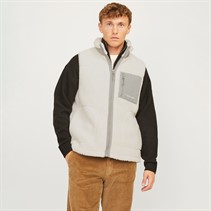 JACK & JONES Mens Vesterbro Teddy Bodywarmer Cloud Dancer