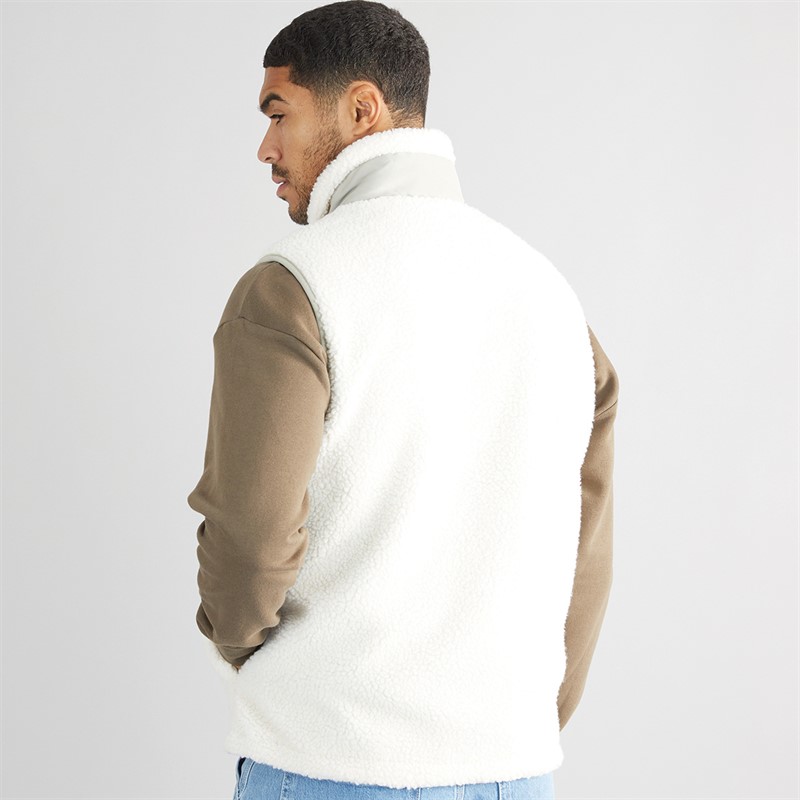 JACK & JONES Mens Vesterbro Teddy Bodywarmer Cloud Dancer