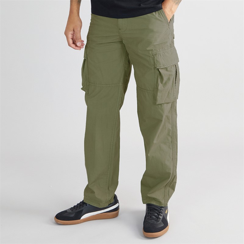 JACK & JONES Mens Karl Thomas Cargo Pants Mulled Basil - Size 30/32