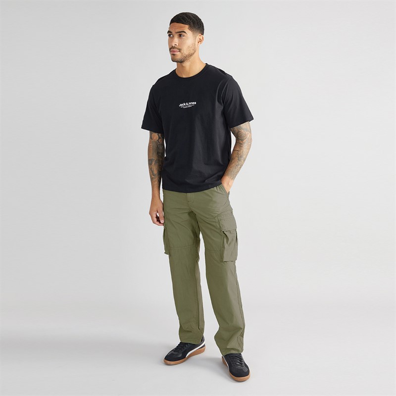 JACK & JONES Mens Karl Thomas Cargo Pants Mulled Basil