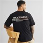 JACK & JONES Mens Slington Type Crew Neck T-Shirt Black