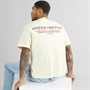 JACK & JONES Mens Slington Type Crew Neck T-Shirt Antique White