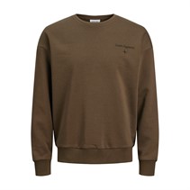 JACK & JONES Mens Mystic Crew Neck Sweatshirt Canteen