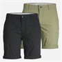 JACK & JONES Herre JJ Dave To Pak Chino Shorts Sort / Dyb Lav Grøn
