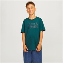 JACK & JONES Boys Corp Logo T-Shirt Deep Teal