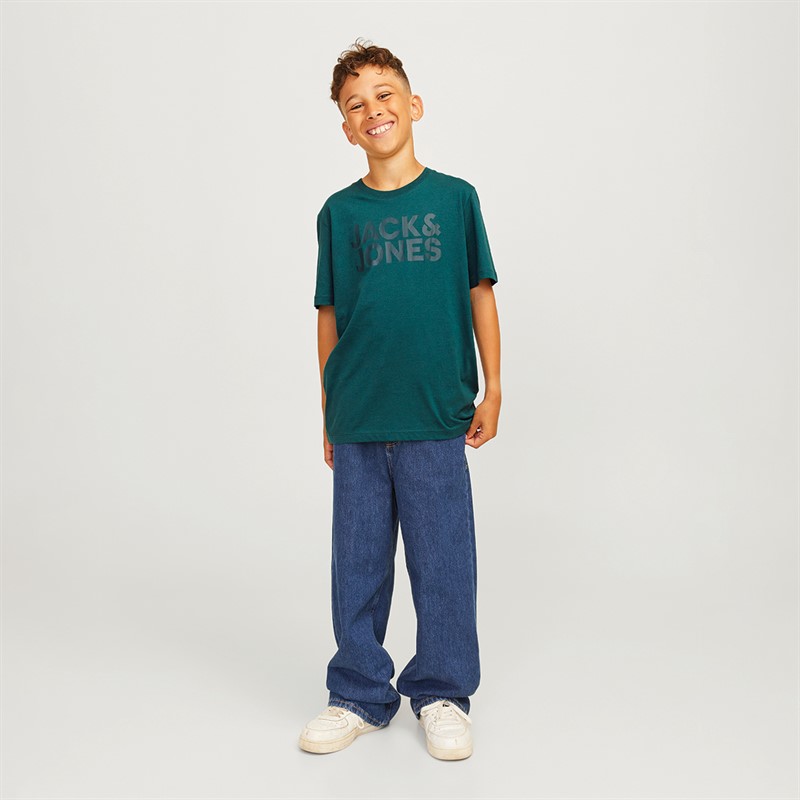 JACK & JONES Boys Corp Logo T-Shirt Deep Teal