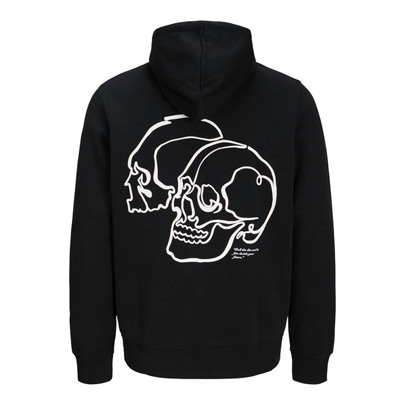 JACK & JONES Mens Jorbradley Frank Hoodie Black