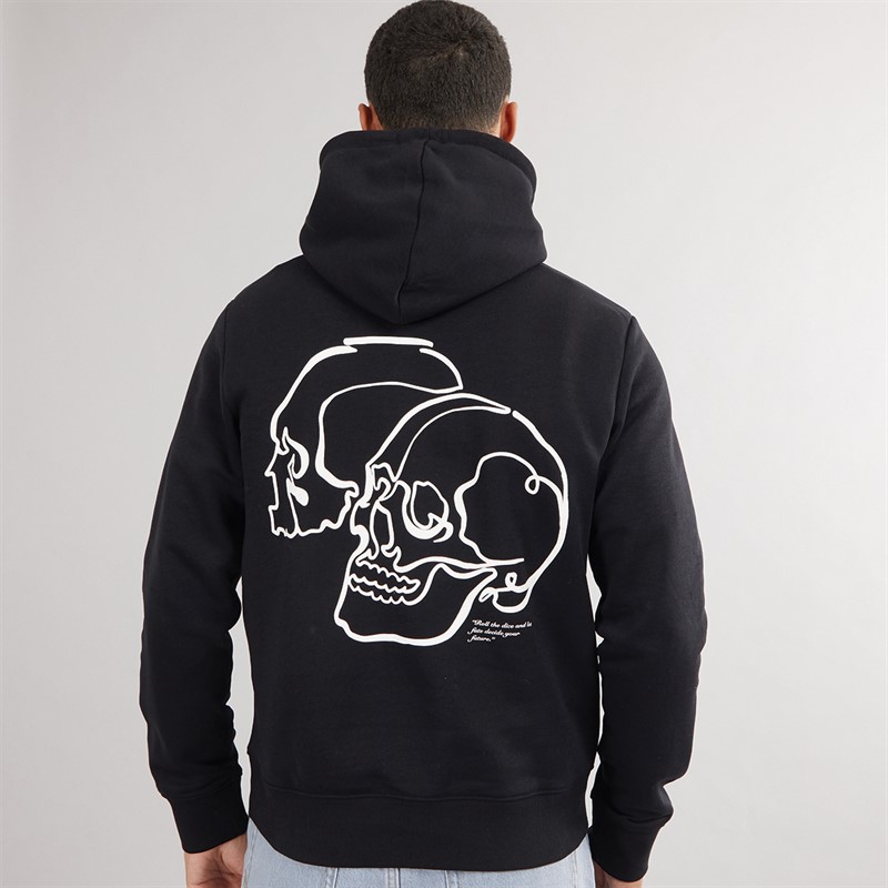 JACK & JONES Mens Jorbradley Frank Hoodie Black