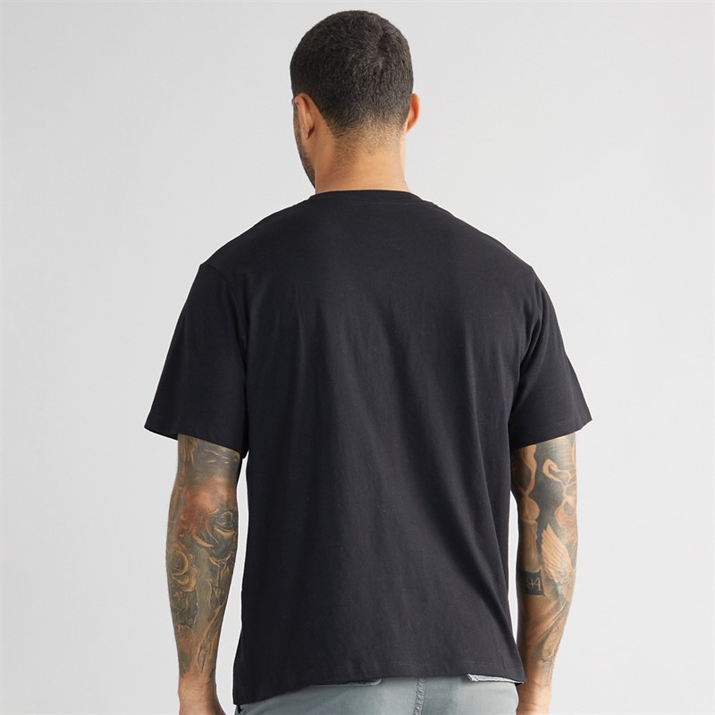 JACK & JONES Mens Jorbradley Grif T-Shirt Black