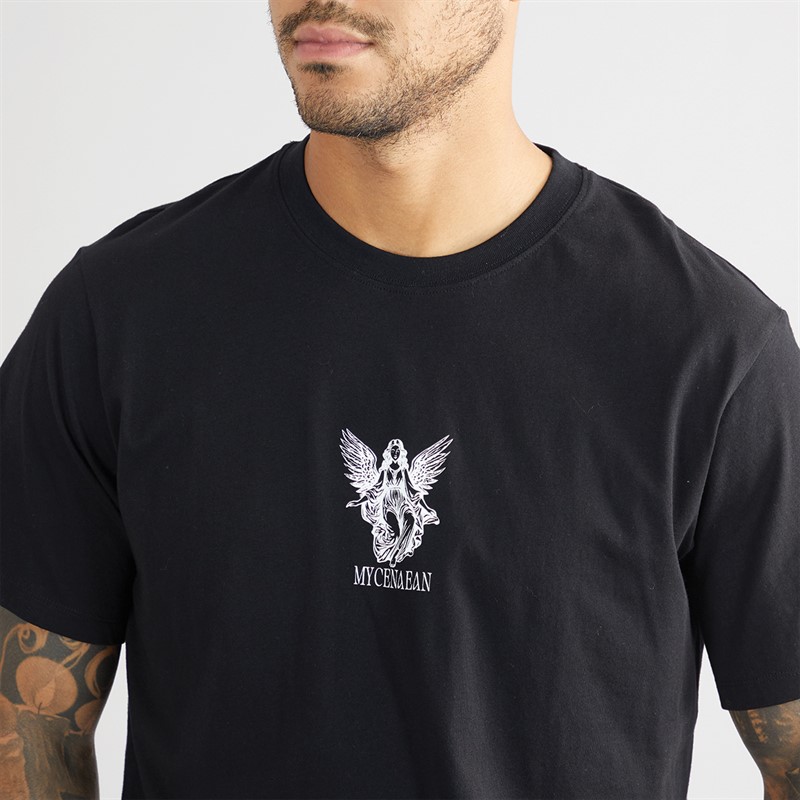 JACK & JONES Mens Jorbradley Grif T-Shirt Black