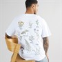 JACK & JONES Mens Jorbradley Fleur T-Shirt Bright White