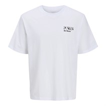 JACK & JONES Mens Jorbradley Fleur T-Shirt Bright White