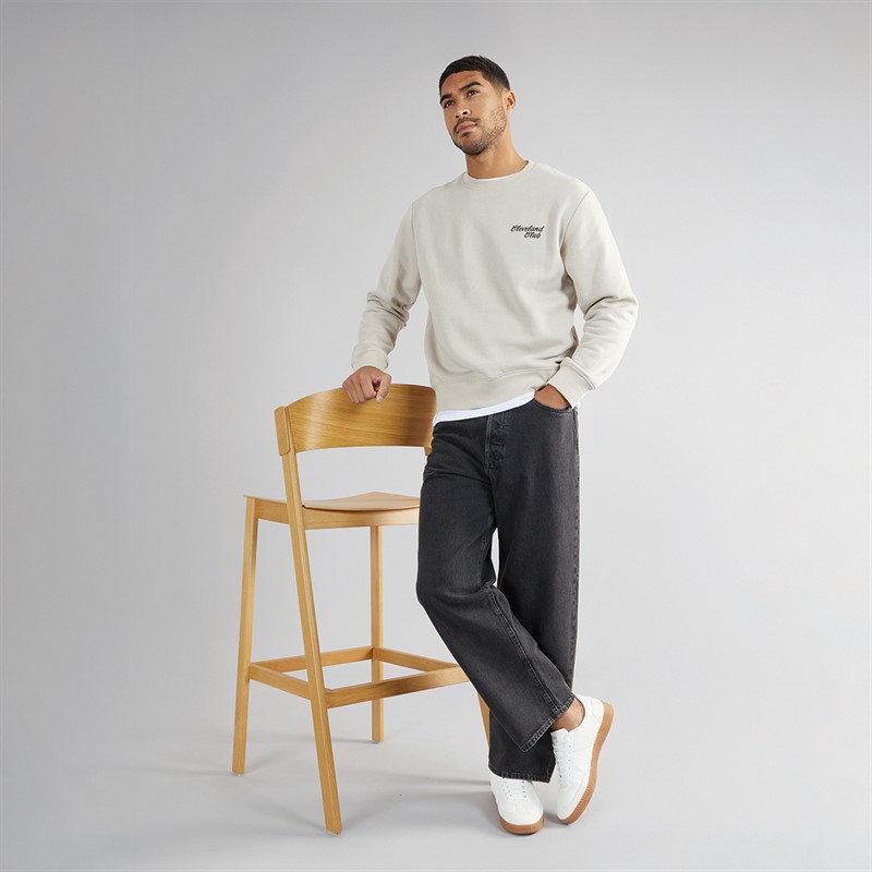 JACK & JONES Mens Jorbradley Cleveland Sweatshirt Moonbeam