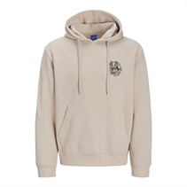 JACK & JONES Mens Jorbradley Frank Hoodie Moonbeam