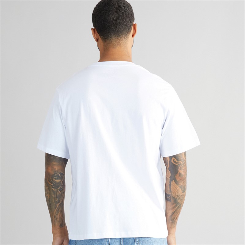 JACK & JONES Mens Jorbradley Grif T-Shirt Bright White