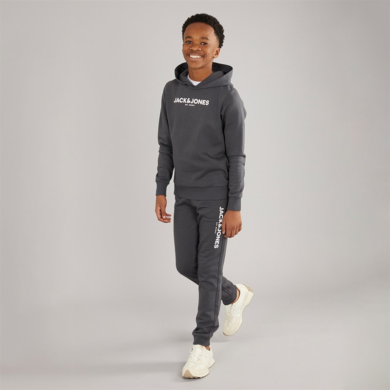 JACK & JONES Junge Rarry Hoodie Und Jogginghose Trainingsanzug Asphalt