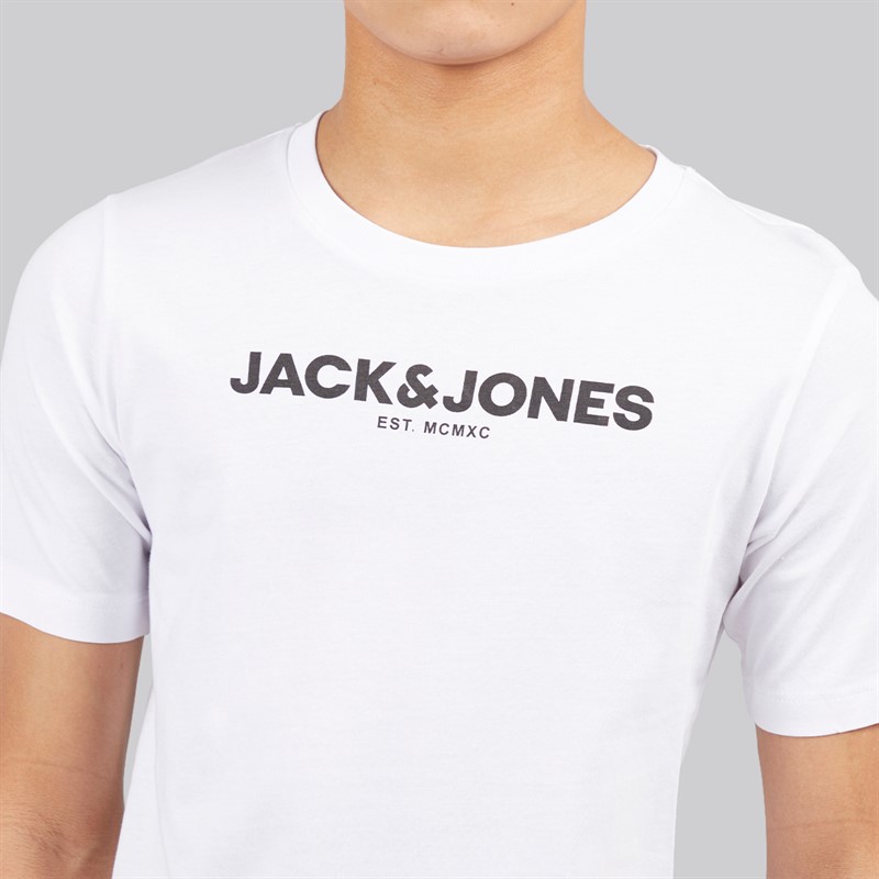 JACK & JONES Drenge Rarry Tre Dels Træningsdragt Og T-Shirt Sæt Alloy / Hvid