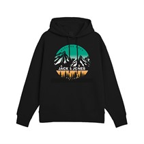 JACK & JONES Sweat à Capuche Garçon Peak Noir