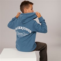 JACK & JONES Boys Brandes Back Hoodie Ocean View