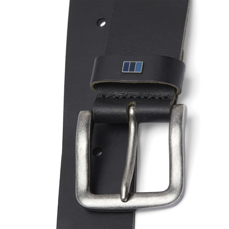 JACK & JONES Mens Jacflag Leather Belt Black