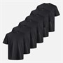 JACK & JONES Mens Breeze Standard Six Pack T-Shirts Black