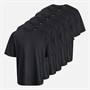 JACK & JONES Mens Gust Oversized Six Pack T-Shirts Black