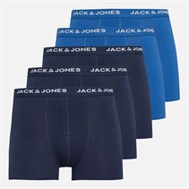 JACK & JONES Drenge Fem Pak Underbukser Marineblå / Kobolt