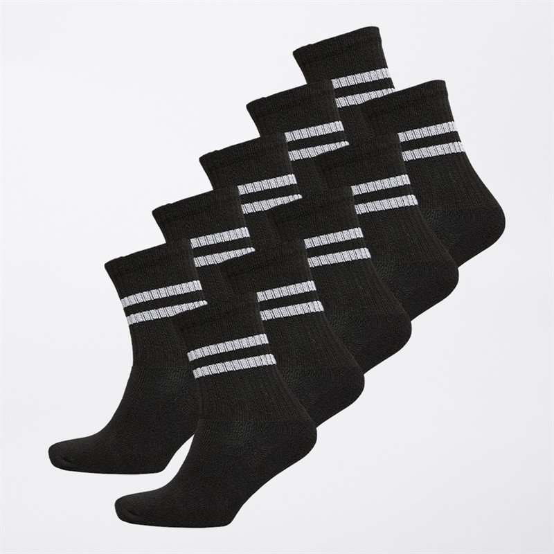 JACK & JONES Junior Junge Zehnerpack Socken Schwarz