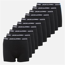 JACK & JONES Garçon Dix Pack Caleçons Noir