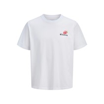 JACK & JONES Mens Bradley Fruits Short Sleeve T-Shirt Bright White