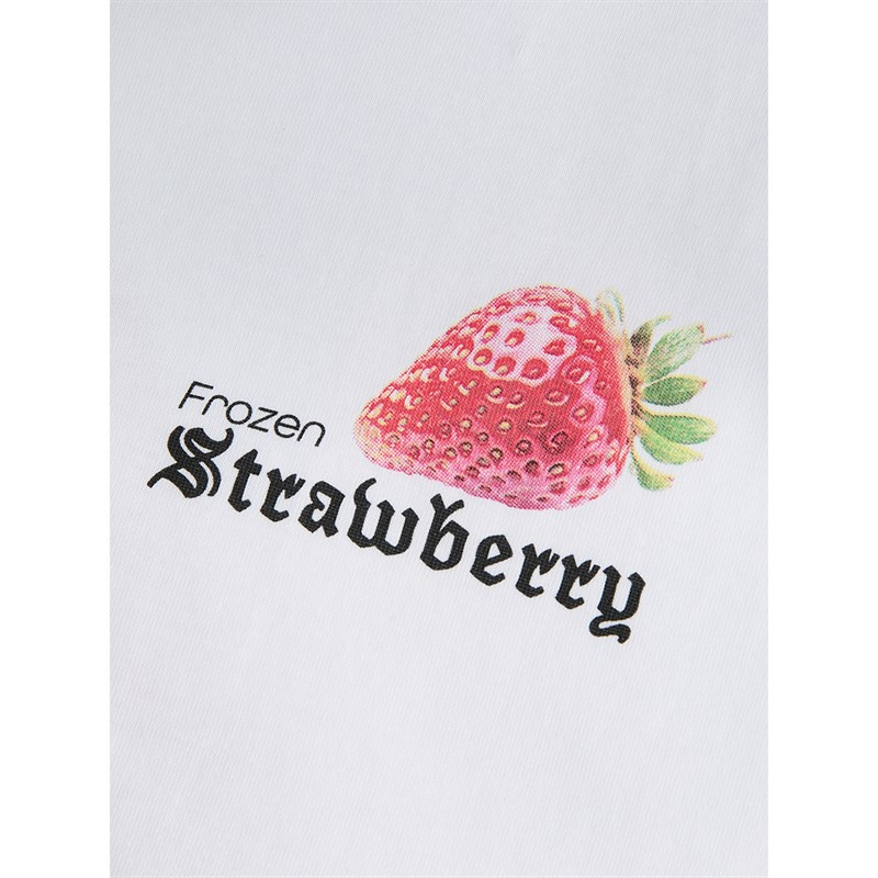 JACK & JONES Mens Bradley Fruits Short Sleeve T-Shirt Bright White