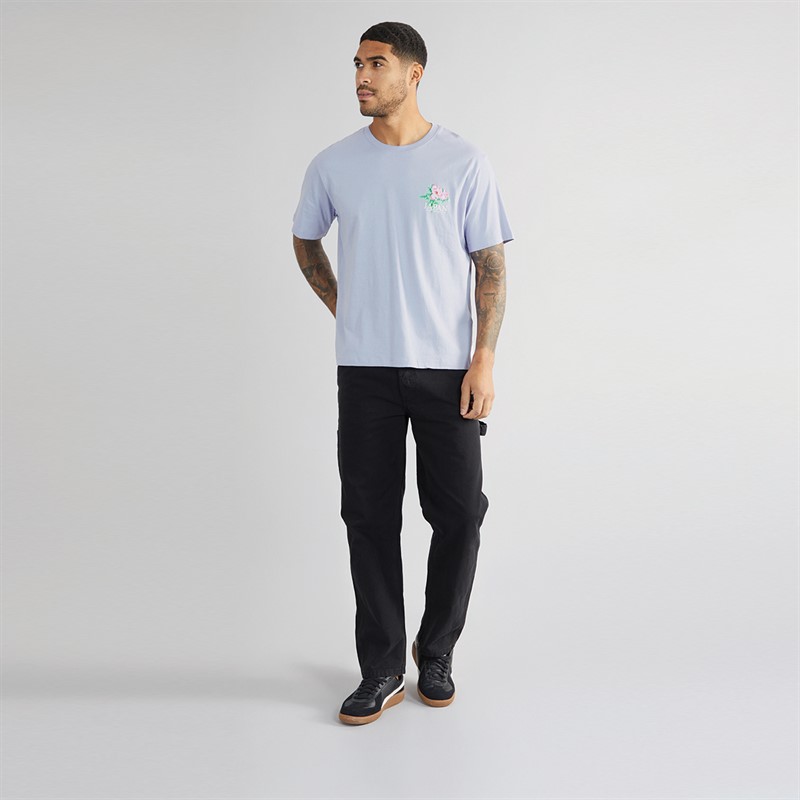 JACK & JONES Mens Bradley Stamp Short Sleeve T-Shirt Languid Lavender