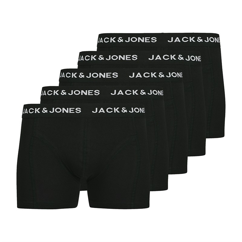 JACK & JONES Herre Anthony Fem Pak Underbukser Sort