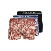 JACK & JONES Herre Retro Blomster Tre Pak Underbukser Ocean Cavern/Arabian Spice/Sort