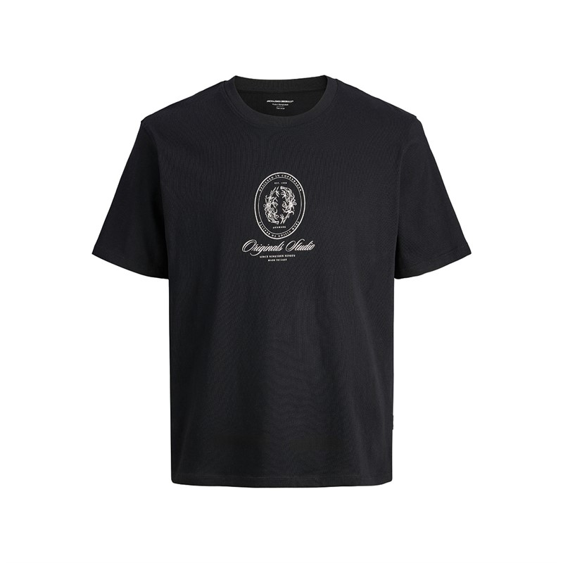 JACK & JONES Graficzny T-shirt Jordia dla chłopca kolor czarny - Rozmiar 16-17Y