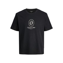 JACK & JONES Drenge Jordia Grafik Front T-Shirt Sort